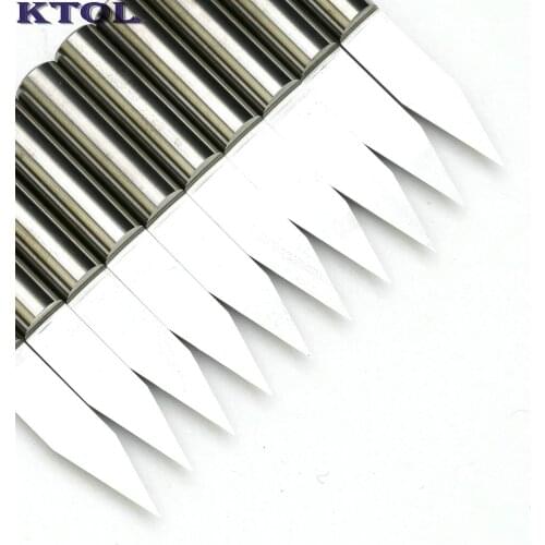 10pc 6mm 30 Angle 0.2mm Tip Ball Nose V Milling Cutter, CNC Wood Carving Bit, Carbide End Mill Engraving Tool Bits for 3D Relief