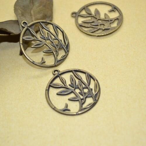 10Pcs Zinc Alloy Antique Bronze tree Charm DIY Jewelry Making 31*28mm 1468