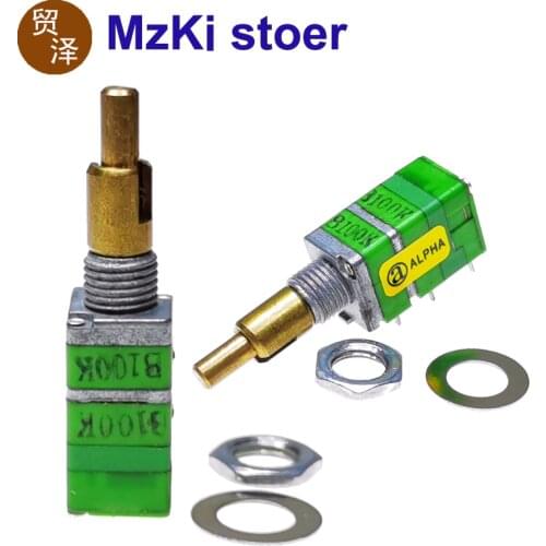 2PCS New Taiwan ALPHA Alfa RD912DSF-20 Precision Potentiometer Two Axis B50K B100K Belt Switch Shaft Length 22mm