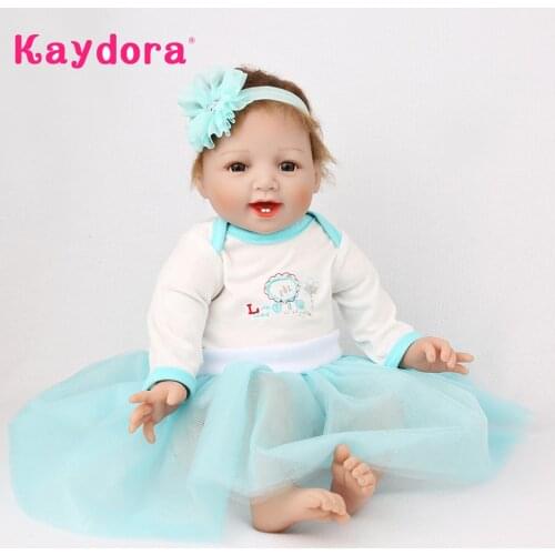 22 inch Handmade reborn doll Silicone vinyl adorable Lifelike lol Baby Bonecas girl bebe doll reborn menina de silicone KAYDORA