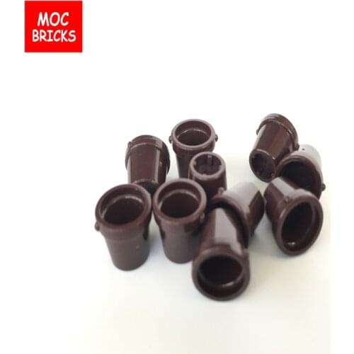 30pcs\lot Accessories for Figure Brown Bucket Container fit with 95343 DIY Educational Building blocks bricks Children gifts