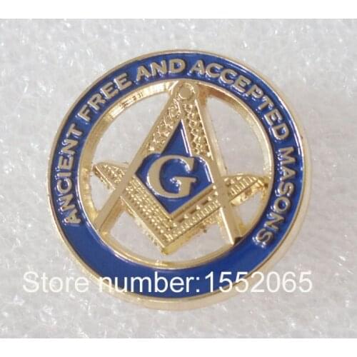 FREE SHIPPING 10PCS 1" Masonic Lapel Pin S&C AF & AM