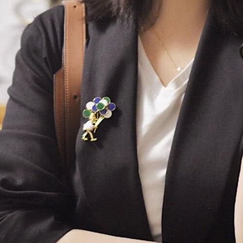 Cartoon Character Brooch Super Cute Colorful Balloon Brooch Pin Clothes Decoration Corsage Simple Jewelrye Accessories Gifts