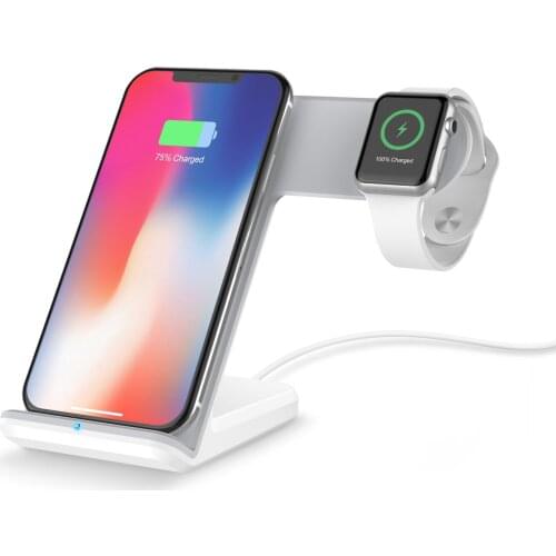 F11 2 en 1 fast intake charger for Apple watch 2 3 Qi intake charger for iPhone X 8 Plus for Samsung S9 S8 note