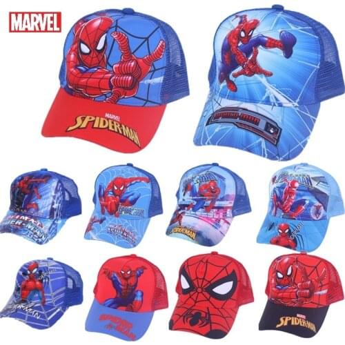Anime Disney Marvel Frozen Mickey Mouse Kids Hat Boy Girl Travel Caps Spiderman Elsa Sophia Minnie Baby Childrens Caps Gift Toy