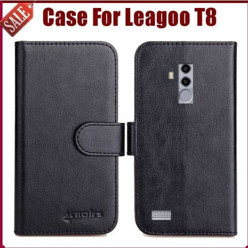 Hot Sale! Leagoo T8 Case New Arrival 6 Colors High Quality Flip Leather Protective Phone Cover For Leagoo T8 Case