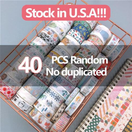 24-100 Rolls Random Washi Tapes Set Washy Scrapbook Decorative Masking Tapes Japanese Paper Stickers School Supplies Stationery