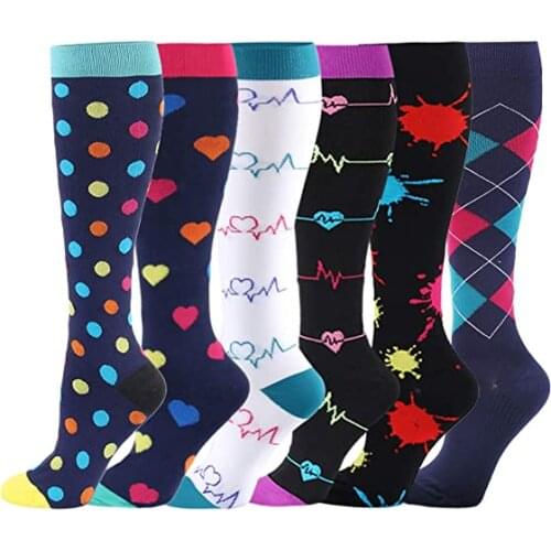 Newest Compression Socks Best for Running,Medical,Nurse,Diabetes,Varicose Veins,Cycling,Running Men Women Knee High Sports Socks