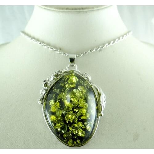 The New Fashion Precious Modernist teardrop golden honey pressed Ambers Pendant Necklace jewellery making A28