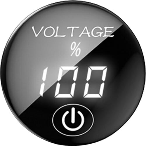 New DC 5-48V Digital Panel Voltmeter LED Display Voltage Meter Battery Capacity Tester with Touch Switch for Car Auto Motorcycle