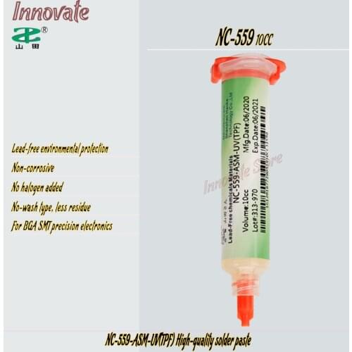 Solder paste NC 559 10cc No cleaning High-quality solder paste Lead-free solder paste Halogen-free solder paste for BGA STM