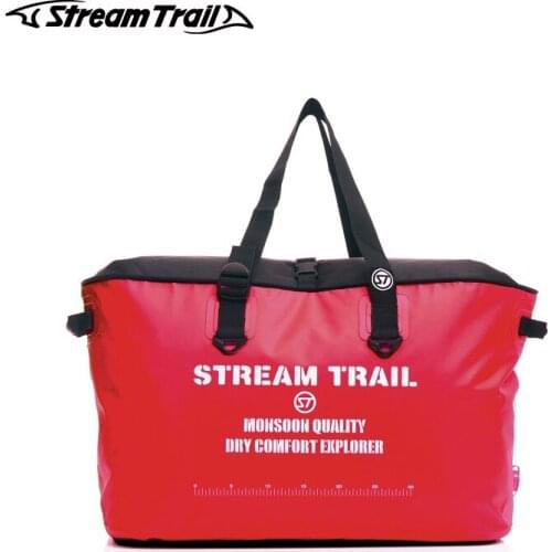 Stream Trail Waterproof Bag Carryall DX-0 Outdoor 76L Shoulder Bag Hand Bag Huge Capacity Water Resistance Roll-Top Closure