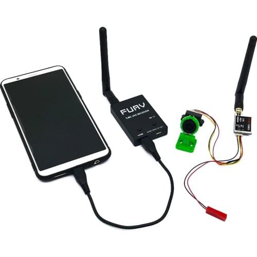 Easy to use 5.8G FPV Receiver UVC Video Downlink OTG VR Android Phone+Video 200/600mw Transmitter TS5823+CMOS 1000TVL Camera