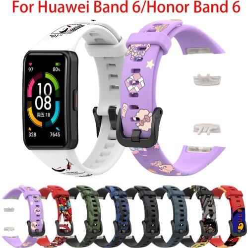 Silicone watch Straps For Huawei Honor band 6 smart watchband Replacement Bracelet for Huawei band 6 Pro band6 Adjustable Correa