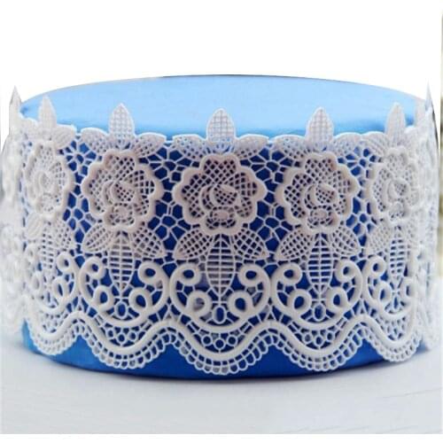 Silicone Mold Cake Lace Mats Mold Silicone Lace Mat Fondant Wedding Flower Embossing Mould Cake Bakery Decorating Tools 880970