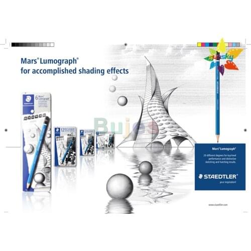 Staedtler Blue/black penholder 12/20/24 Multiple grayscale writing drawing sketch Pencil Art Students beginners art supplies