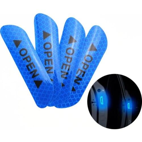 4Pcs/Set Car OPEN Reflective Tape Warning Mark Reflective Door Sticker for Nissan Teana X-Trail Qashqai Livina Sylphy Tiida
