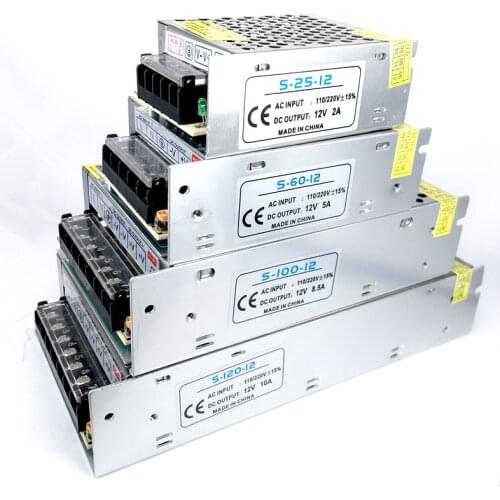 Lighting Transformers DC 5V 12V 24V Switch Power Supply Adapter 5 12 24 V 1A 2A 3A 5A 6A 8A 10A 15A 20A 30A 40A 50A LED Strip