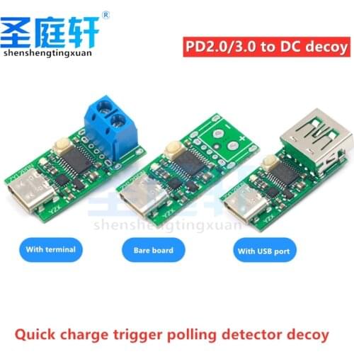 USB-C Type C PD2.0 PD3.0 Trigger to DC Spoof Scam Quick Charge Detector USB-PD Notebook Power Supply Switch Board Module