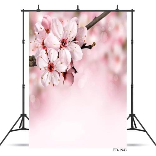 Pink Flowers Bokeh Vinyl Photography Backgrounds for Photo Studio Custom Portrait Children Baby Photo Backdrops Photobooth