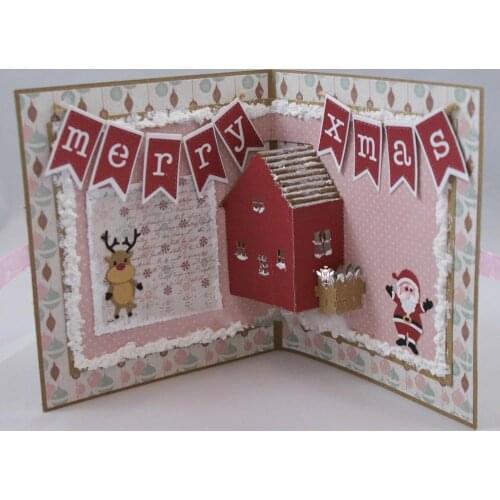 Magic 3D house card metal Cutting Dies Stencils DIY Scrapbooking Paper/photo Cards Embossing Dies