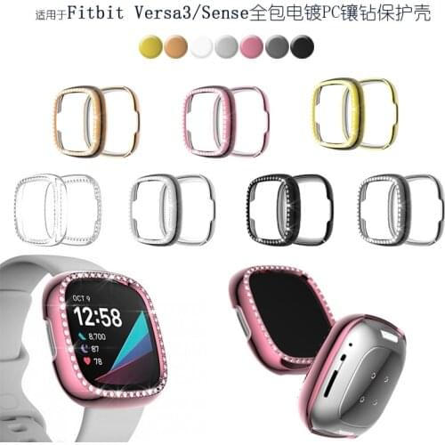 PC Protective Case Diamond Set Cutout for Fitbit Versa 3/Sense