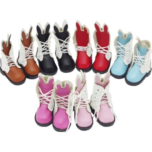 1Pair Cute Rabbit Doll Boots for 1/6 Blythes and 1/8 BJD Dolls MIni Doll Shoes Toy Shoes Dolls&Accessories