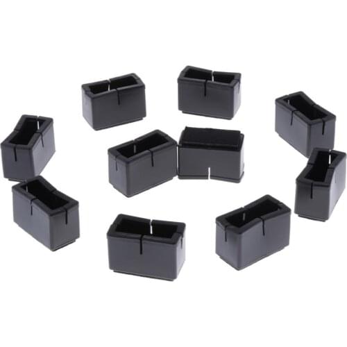 10x Rectangle Shaped Pads Table Chair Leg Foot End Caps Covers Protectors