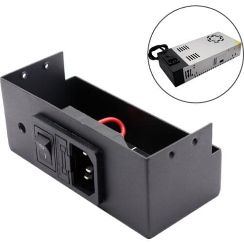 3D Printer Switch Power Supply Metal Shell 50X45X110MM For 12v 24V 360w power socket with switch fuse
