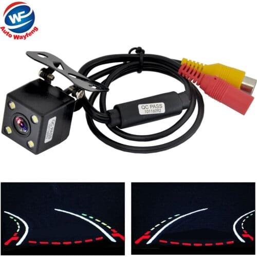 Auto Wayfeng night Car Dynamic Reversing Trajectory Rearview Backup Camera with Auto-changeable Parking Line 6 Glass Lens