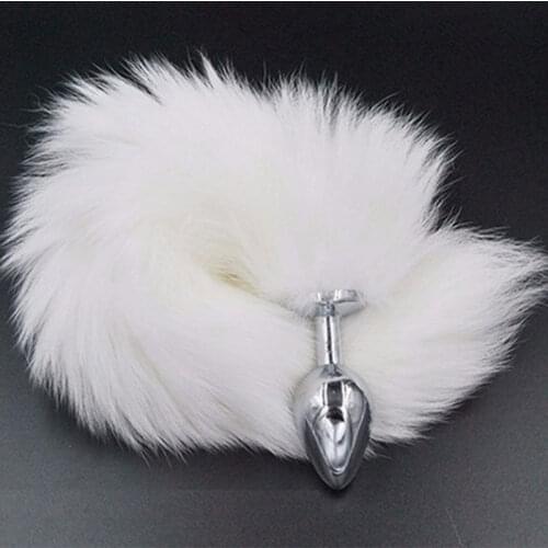 Big Fox Tail Butt Plug Stainless Steel Anal Plug Cosplay Sex Toys For Men /Women Anal Sextoy Metal Buttplugs BDSM Flirting