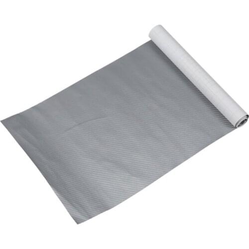 DIY 30x127 3D Carbon Fiber Decal Vinyl Film Wrap Roll Adhesive Car Sticker Sheet silver