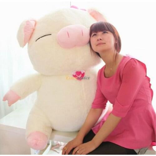 Fancytrader 43'' / 110cm Huge Lovely Stuffed Cute Plush Soft Pig Toy, Nice Gift For Kids and Friends, Free Shipping FT50385