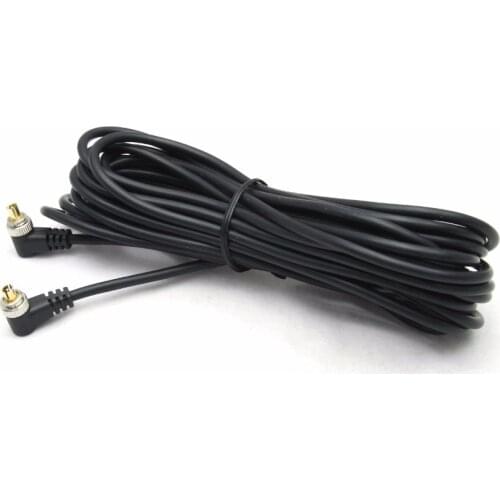 DSLRKIT 5M 16ft Male to Male PC Sync FLASH Cable With Screw Lock
