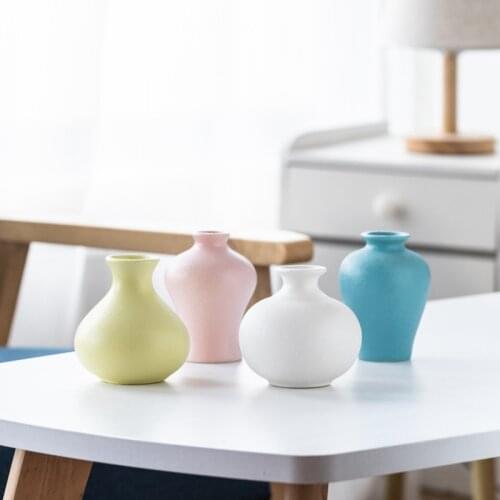 Ceramic Crafts Vase Stoneware Handmade Spray Glaze Matte European Style Retro Flower Pots Macetas Para Plantas Suculentas