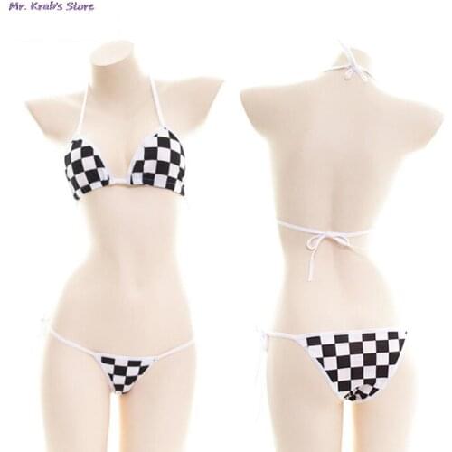 Sexy Japanese Kawaii Style Women Anime Lingerie Bra & Panty Bikini Set Cute Lolita Underwear Cartoon Cosplay Costumes