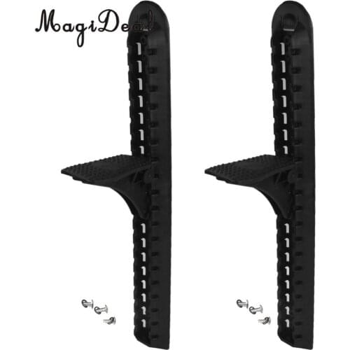 MagiDeal Durable 2Pcs Black Nylon Kayak Foot Brace Pedal Replacement Acc for Inflatable Boat Rowing Boat Canoe Water Sport Black