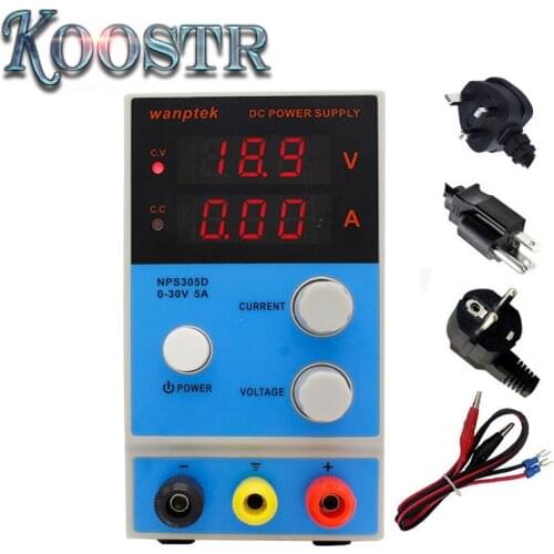 Wanptek NPS305D Mini Dc Voltage Regulator Switch Power Supply 30V5A Digital Display Phone Computer Maintenance Test Power Supply