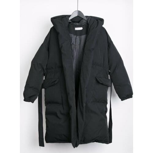 Owen Seak Men Cotton Coats Jackets High Street Mens Clothing Trench Winter Dust Long Jackets Windbreaker Black