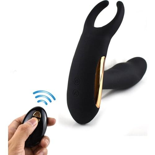 New Men Male Smart Prostate Vibrator Massager Wireless Remote Control Sex Toy with Scrotum Ring adult toys anal plug