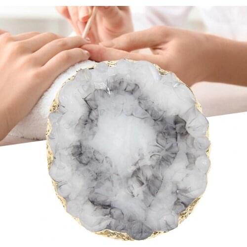 Golden Edge Resin Nail Color Palette Mixing Drawing Paint Manicure Display Shelf