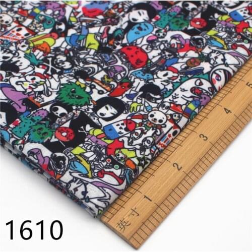 Half yard 45*140cm cartoon Christmas Tissue Kids Home Textile polyester cotton fabric mask 1610