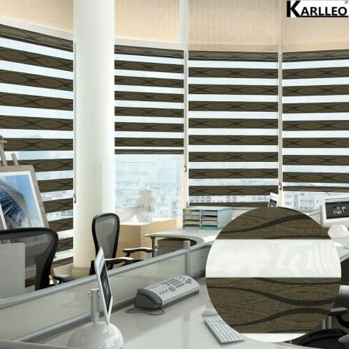 Factory Directly Jacquard Blackout Zebra Roller Blinds Day Night Shades Window Curtain Easy Install Model K09 Customize Size