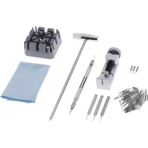 Assorted Stainless Steel Watch Band Remover Watchmaker Spring Bar Tool w/ 108pcs Watch Pins for Watch Repair