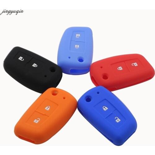 Jingyuqin Remote Car Key Silicone Case Cover For Nissan Qashqai X-trail Murano Maxima Altima Juke Geniss QUEST Livina Tiida 2BTN