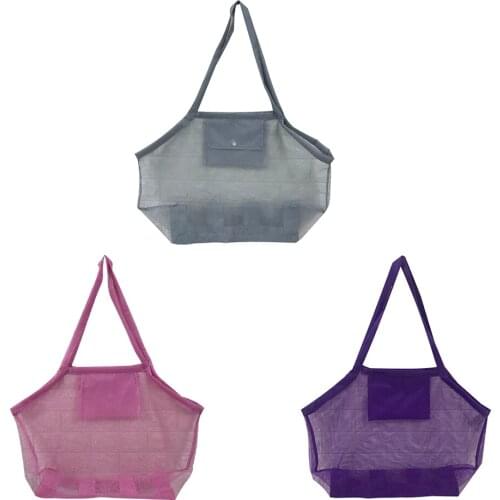 Foldable Swimming Sport Tote Outdoor Child Toys Storage Beach Seashell Bag Mesh Tote Bags Beach Swimming Sport Bags