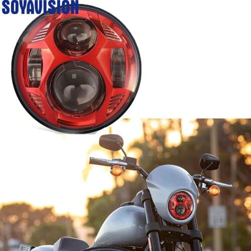 5.75Inch LED Motorcycle Projector Headlight Hi/Lo Beam for Harley Softail Sportster 883 XL883 FXCW 5 3/4" DRL Motorbike Headlamp