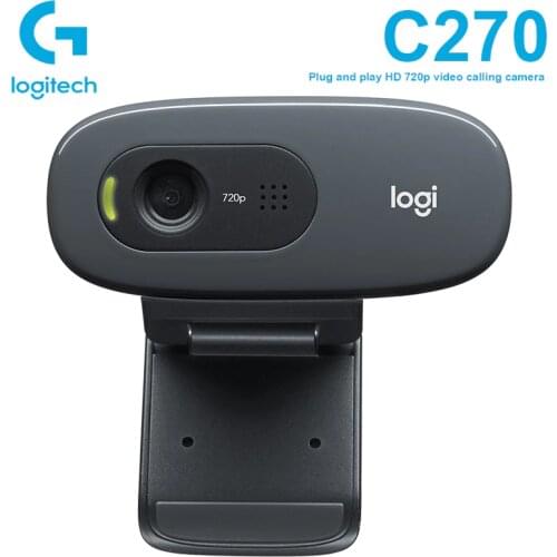 Logitech C270 HD Video 720P Webcam Gaming Auchor Live Broadcast Web Camera Built-in Micphone Network Video Camera for Windows