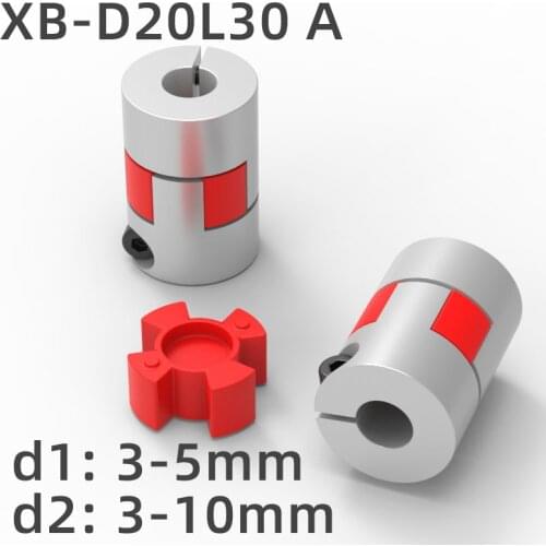 GKTOOLS Ball Screw Coupling Diameter 20mm Length 30mm Plum Shaped Flexible Shaft 3mm to 10mm Coupler Encoder Stepper Motor