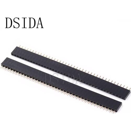10PCS 1*40pin 1*40p 1x40pin 1x40p Female Pin Header Strip 40 Pin Pitch 2.54 mm Single Row Female Pin Header 1x40 PCB Connector